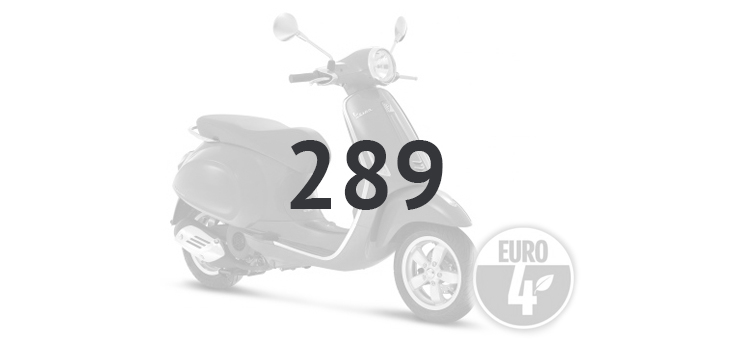 Ricambi Vespa Primavera 4 tempi 3V (euro4 iniezione IGET) blu 289/A