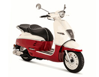 Peugeot Django 125 EFI E5 2021-2022 MILKY WHITE/ DRAGON RED (G9)