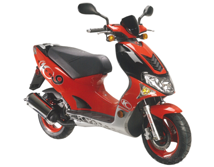 Ricambi Kymco Super9 AC 2 tempi modello nuovo rosso ferrari