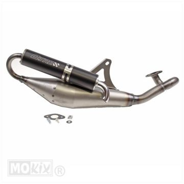 Marmitta Technigas Q-TRE Peugeot 50 2 tempi orizzontale 45 km/h modello Speedfight 3-4/Streetzone/Vivacity/Ludix/Kisbee/Jet/Citystar/Blaster