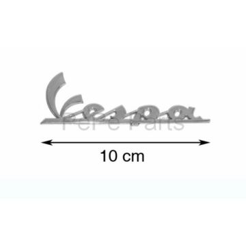 Adesivo/logo frontale/parabrezza Vespa (Vespa) cromato (99x33mm) Vespa Primavera/Sprint/PX/GTL/GTL/GTS125/GTS Super/GTV/LX/LXV/S - autoadesivo 656219 originale