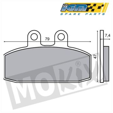 Set pastiglie freno IGM (Aprillia Gilera Honda Simson 125)