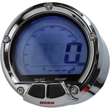 Orologio contachilometri digitale 55/61mm luce blu cromata Koso dl-02s