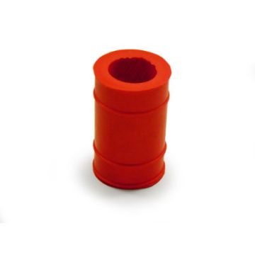 Silenziatore di scarico corto in gomma 22mm rosso universale