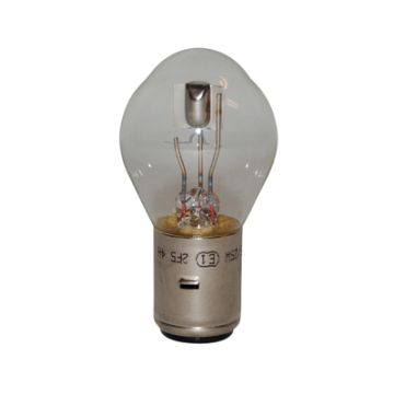 Lampadina -BA20d- 6V 25/25W - bianca - vetro trasparente