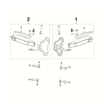Footrest Peugeot Django 125 EFI E5 2021-2022