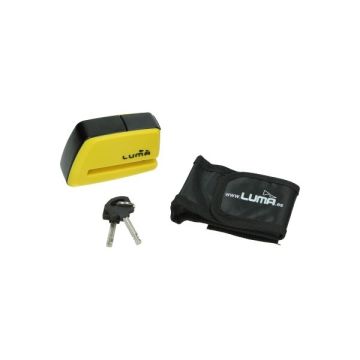 Blocco freno a disco + custodia penna 5mm gialla Luma 91d