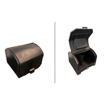 Custodia per pizza isolata 140 litri con caricamento dall'alto + piastra di montaggio nera