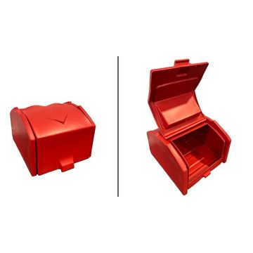 Cassetta per pizza isolata da 90 litri con caricamento dall'alto + piastra di montaggio rossa