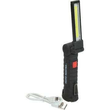Torcia da officina led (usb) nera Moto-Nostra