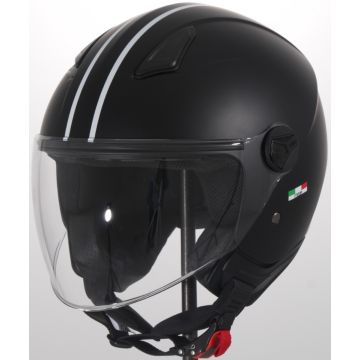 Casco jet per bambini Vito Moda Bambino nero opaco