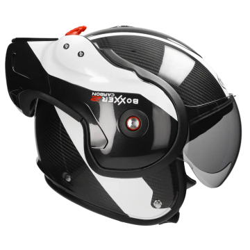 Casco con sistema ROOF Boxxer 2 Carbon Wonder bianco perlato
