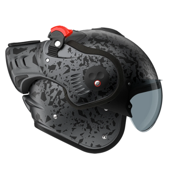 Casco con sistema ROOF Boxer Alpha Blackstar grafite opaco
