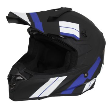 Casco motocross Vito Tivoli nero opaco/blu bianco