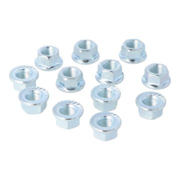 Dado + flangia m10x1 12 pezzi