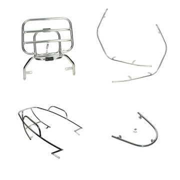 Staffa decorativa/paramotori/set di staffe decorative completo China LX/Napoli/Riva1/AGM VX-50 cromato DMP 4 pezzi