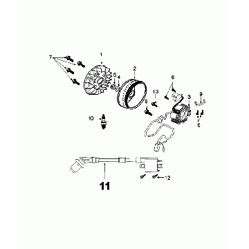 Accensione - Statore - Volano - Bobina - Candela Peugeot Tweet Evo 50 4T AC Euro 4
