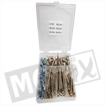 BULLONI ESAGONALI SORTIE BOX + DADO M6 (80)