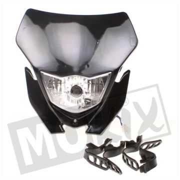 Spoiler fanale universale enduro completo universale nero