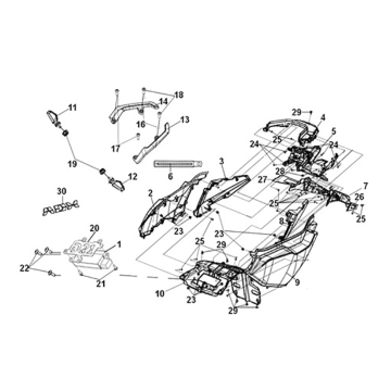 Body cover Sym ADX 125i ABS+ TCS E5 2023 BLACK (BK-001C)