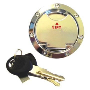 Tappo serbatoio + serratura tipo Yamaha Aerox/MBK Nitro cromato DMP