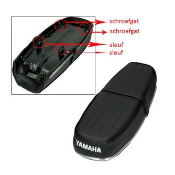 Modello Buddyseat come originale (adatto a tutti i modelli) Yamaha FS1 nero prodotto in UE