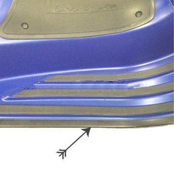 Pedana decorativa/protezione bordi - set di 3 - nero opaco Vespa Primavera/Vespa Sprint 50-125-150