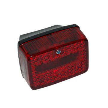 Fanale posteriore, modello piccolo, Ulo, universale, incluso Puch Maxi, nero/rosso, DMP