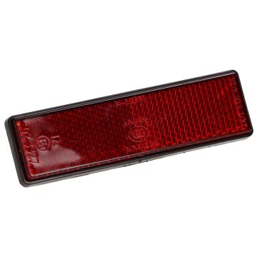 Riflettore rettangolare 94x28mm rosso 2 bulloni