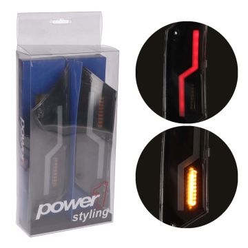 Set indicatori LED EVO-1 tube Piaggio Zip 2000-> fumo posteriore