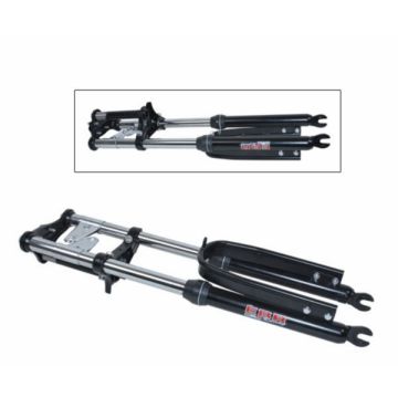 Forcella anteriore lunga e larga rinforzata con stabilizzatore Puch Maxi nero EBR 540