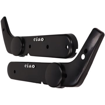 Pannelli laterali/fianchetti laterali neri con emblema Ciao cromato -DMP- Veicoli Piaggio Ciao senza variatore