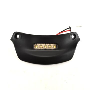 Illuminazione targa a LED + attacco luce posteriore Vespa Primavera/Sprint nero opaco