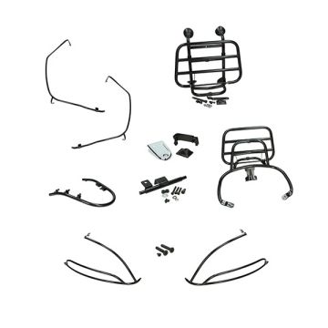 Set paramotore completo di supporti per Vespa Primavera/Sprint nero opaco in 5 pezzi
