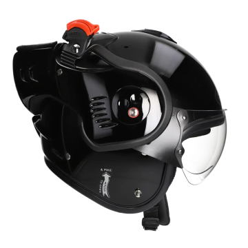 Casco con sistema ROOF Boxer Alpha nero lucido