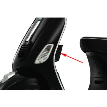 Tasca portaoggetti scudo gamba sinistra Vespa S - nero lucido (094) 6542940090 originale