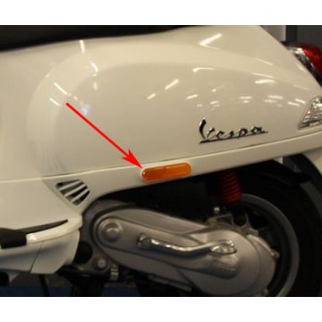 Supporto catarifrangente sinistro Vespa S - bianco Montebianco (544) 65430600BR originale