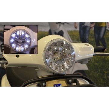 Faro anteriore con luce diurna a LED Vespa LX (montaggio originale luci diurne a LED) DMP