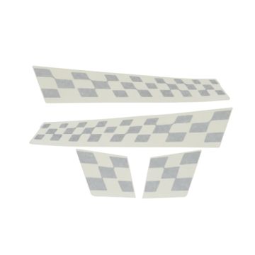 Set adesivi Vespa S Sport nero opaco (blocchi grigi) Piaggio originale 67327700A1