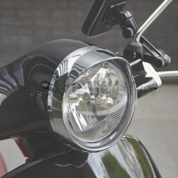 Decorazione fanale/cerchio cromata Vespa Primavera 50-125-150cc con cerchione superiore DMP più lungo
