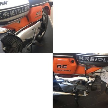 Parabrezza laterale/set parabrezza moto Kreidler Super 15.64.04+15.64.03 Kreidler cromato a 5 velocità