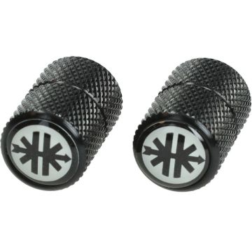 Set di tappi per valvole con logo bianco e nero Kreidler nero