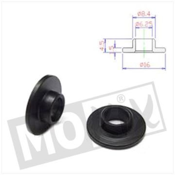 ANELLO CON CORPO IN PVC M6x16x4,5 NERO (10)