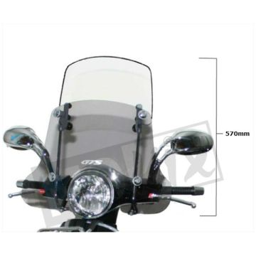 Parabrezza ad alta trasparenza a doppio schermo regolabile Vespa GTS 125-250-300 2003-maggio 2022 Faco