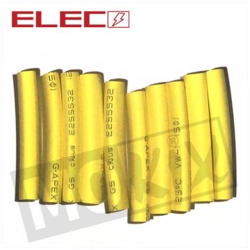 TUBO TERMORESTRINGENTE 3,5 mm x 40 mm GIALLO 10 pezzi