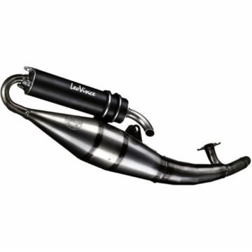 Marmitta inverso. e-mark Minarelli orizzontale trasparente/nero Leovince tt black edition