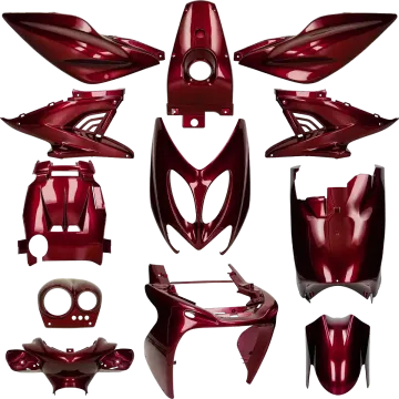 Kit Carene Yamaha Aerox / MBK Nitro Rosso Candy (fino al 2013) 12 pezzi Mezoly