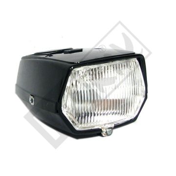 Faro anteriore quadrato nero Puch Maxi