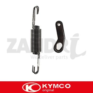 Cavalletto laterale/molla a scatto + piastra Kymco Super9/Agility originale 50535-KEB7-W10
