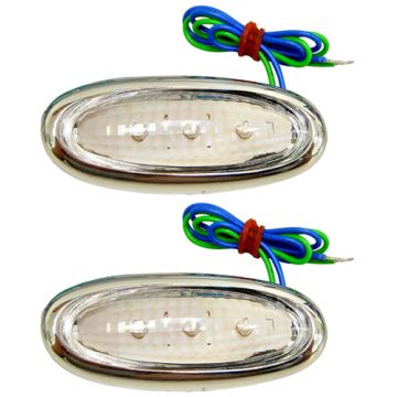 Copriverzo Gilera Runner con illuminazione a LED blu/cromata in 2 pezzi DMP